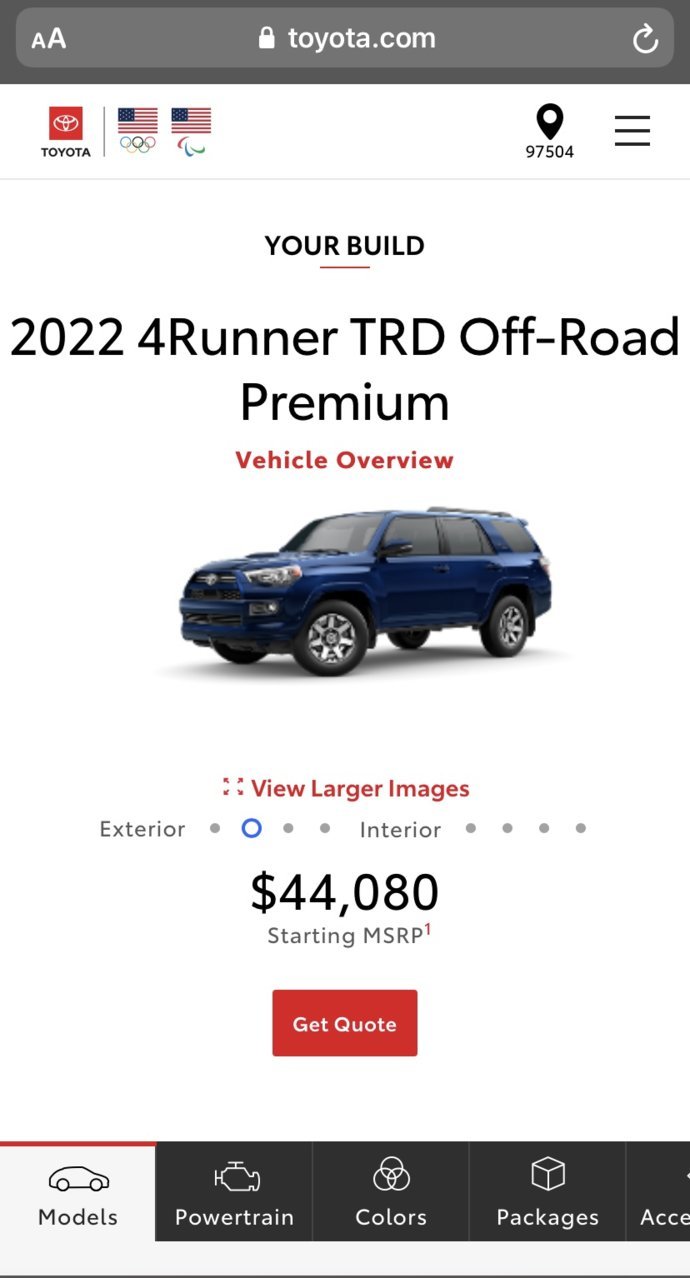 2022 4Runner is live on site | Toyota 4Runner Forum [4Runners.com]