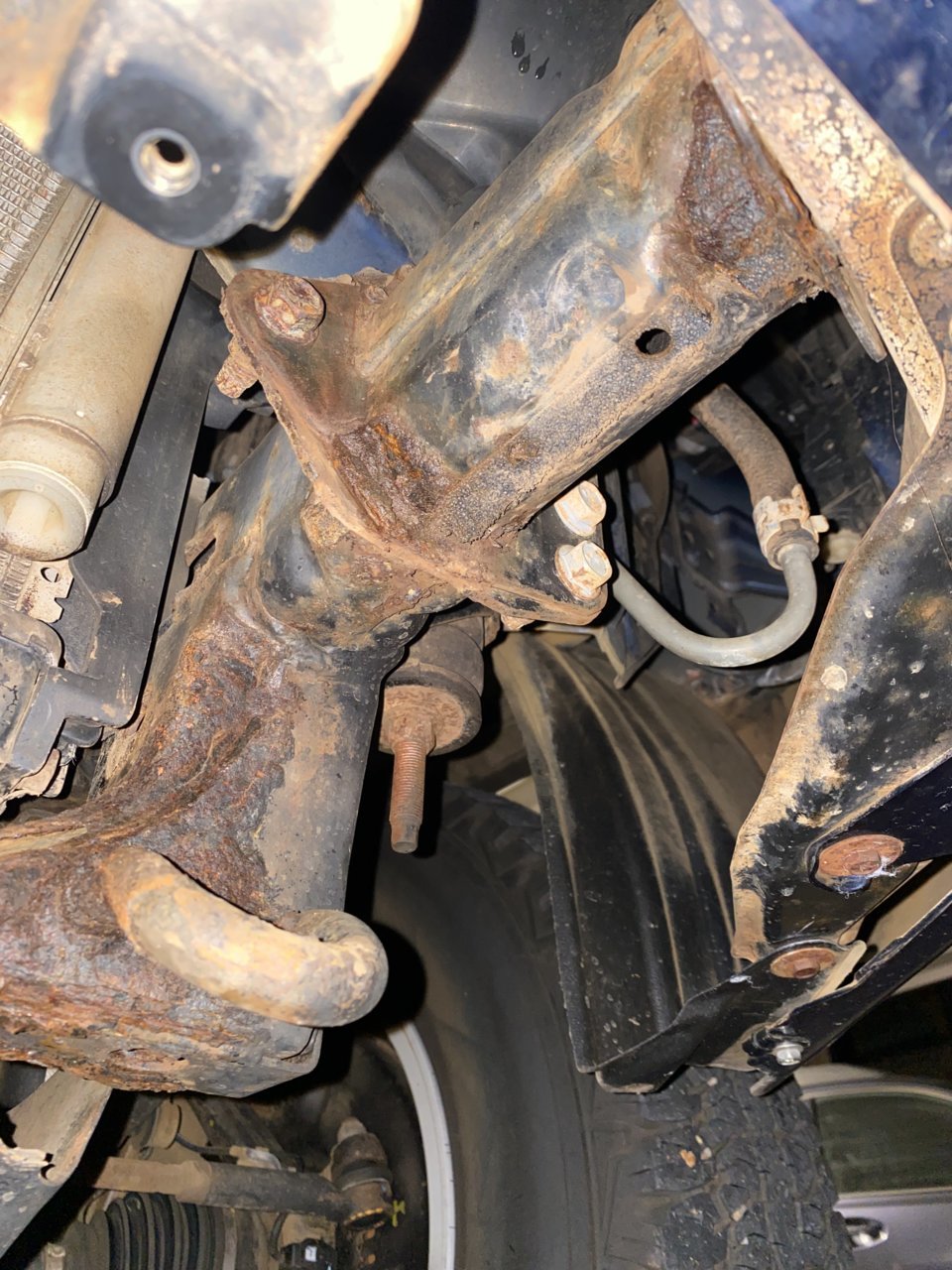 2014 4Runner: Rust by radiator/front tow hooks?