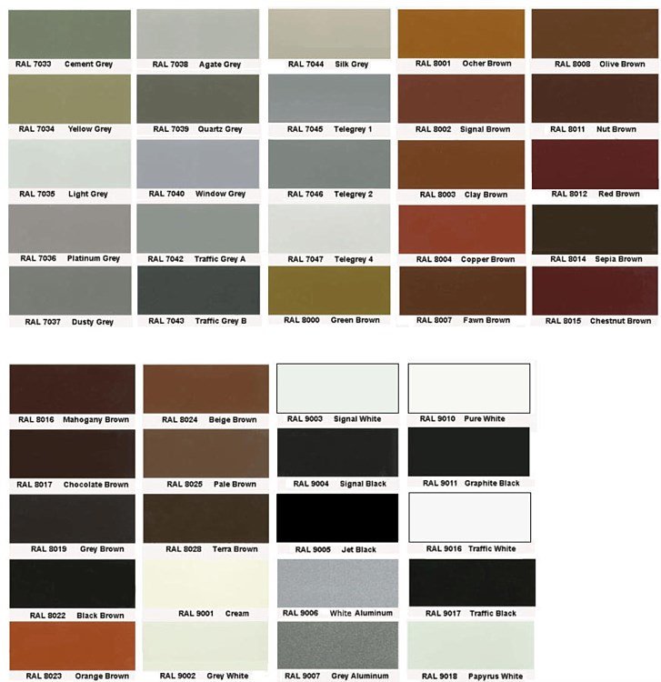 Powdercoat colors_Mahogany brown_Terra Brown_Chocolate Brown.jpg