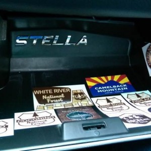 Applied some Stickers from our last road trip to Stella, my wife's 4Runner...