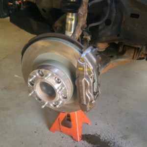 New caliper, rotor, and pads