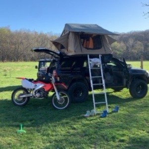 Tent Out W Dirt Bike