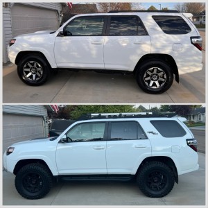 Stock Vs Lifted With New Wheels Tires 1