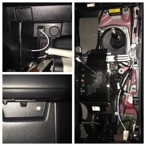 USB port moved to glovebox a few weeks ago, and now a cable run to the armrest/ center console that tucks away cleanly when not in use.